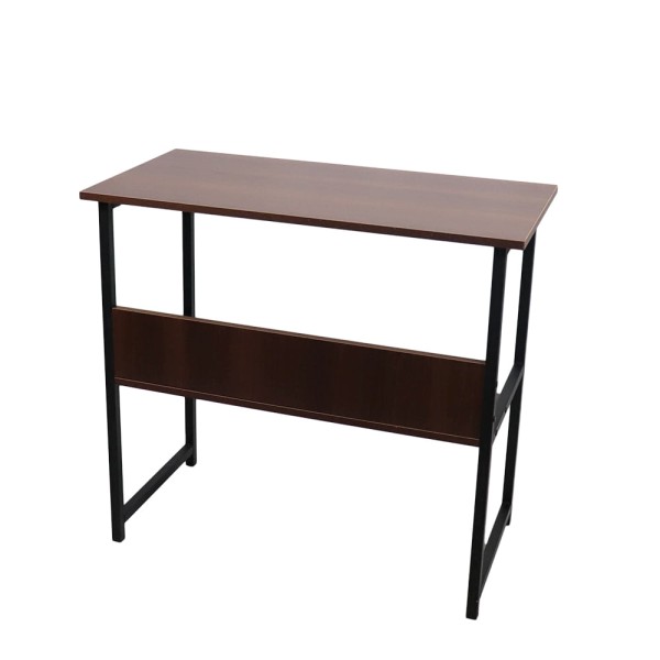 Encontraproduto.com.br - Mesa Escrivaninha MDF com Apoio Metal Marrom Mozaic 80x40cm RF3219