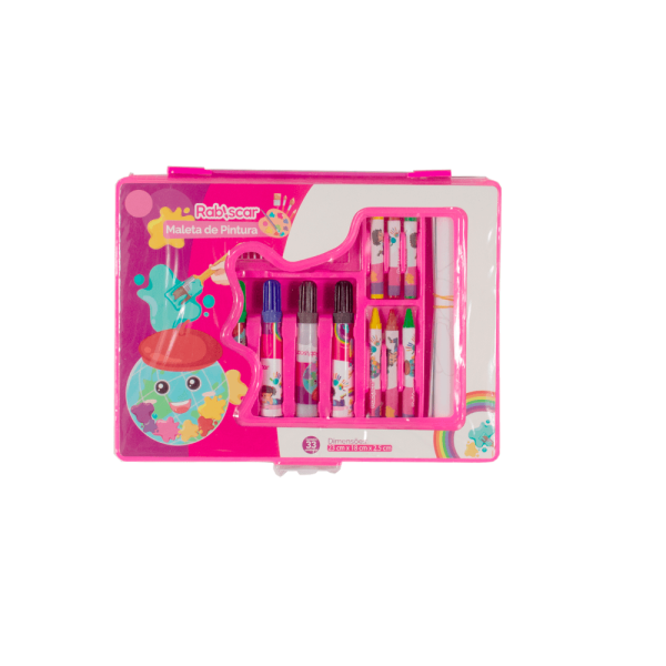Jogo Maleta Pintura 33 Peças Rabiscar RF4284M