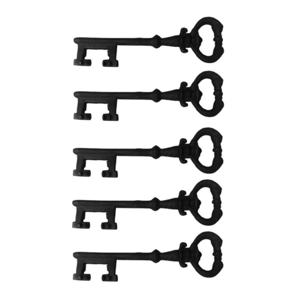 Kit 5 Chaves Decorativas Rústica Enfeite Em Ferro Nº 04 33cm