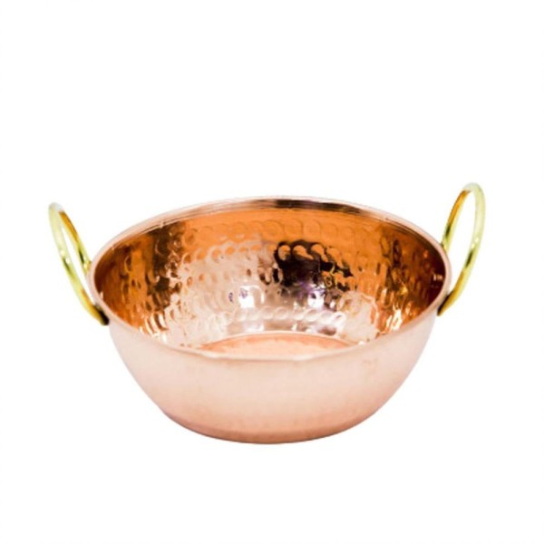 Encontraproduto.com.br - Tachinho Mini De Cobre Puro Servir E Decorar Com Alças 7,5Cm