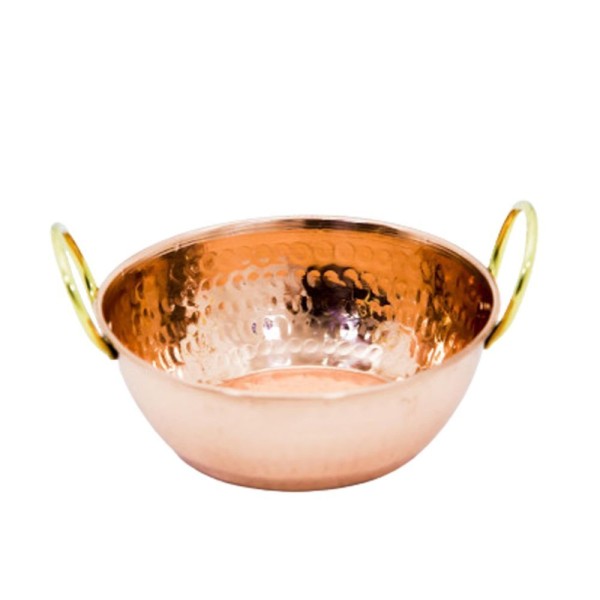 Encontraproduto.com.br - Tachinho Mini De Cobre Puro Servir E Decorar Com Alças 7,5Cm