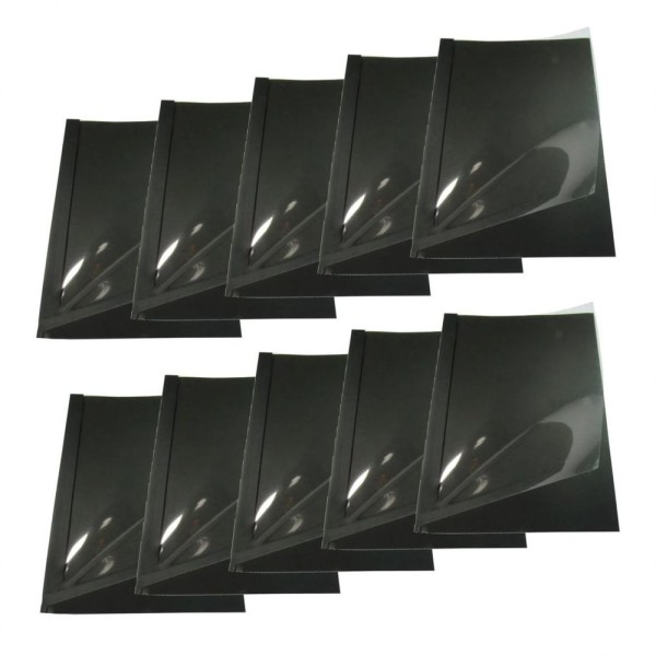 Kit 10 Capas Encadernação Térmica Até 90 Folhas A4 Preta