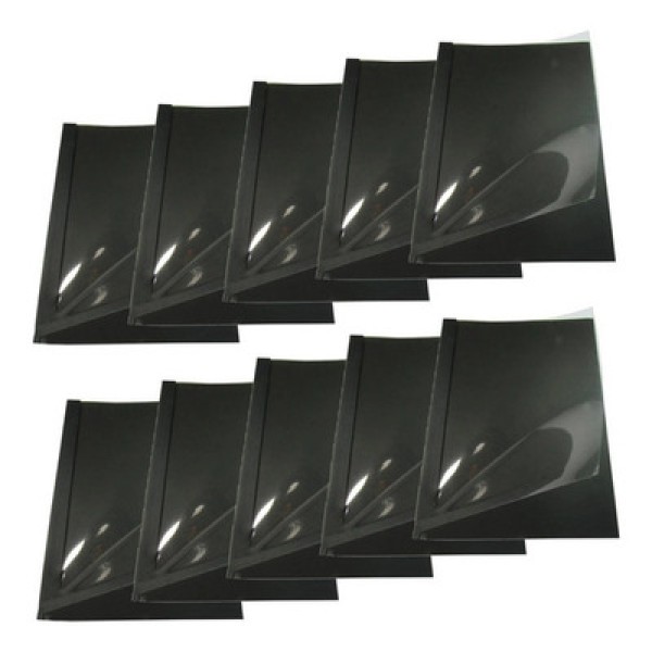 Encontraproduto.com.br - Kit 30 Capas Encadernação Térmica Até 150 Folhas A4 Preta