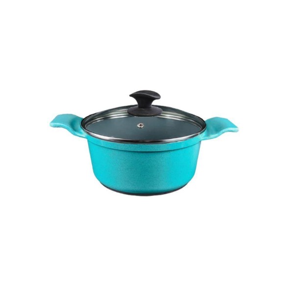 Caçarola Azul Turquesa Antiaderente Cerâmica Javali Aa 20Cm