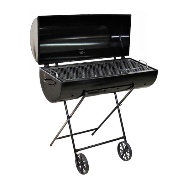 Encontraproduto.com.br - Churrasqueira Mega Grill Grelha Carrinho E Rodas 92x78x30cm
