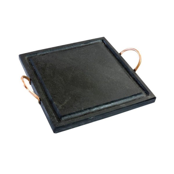 Encontraproduto.com.br - Kit 2 Grelha 04 Molheiras Em Pedra Sabão E Suporte P 20x20cm
