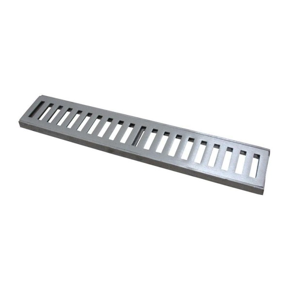 Encontraproduto.com.br - Ralo Grelha Linear Com Caixilho Em Alumínio Escovado 10x50cm