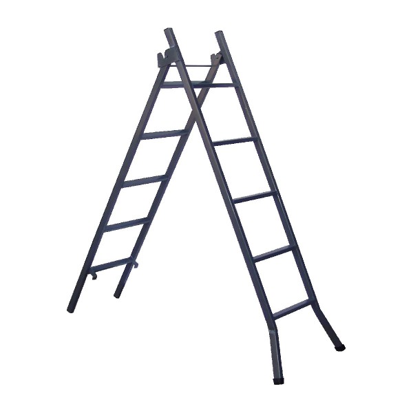 Encontraproduto.com.br - Escada Extensiva 3 Em 1 Metalon 30x20mm 6 E 12 Degraus 160cm