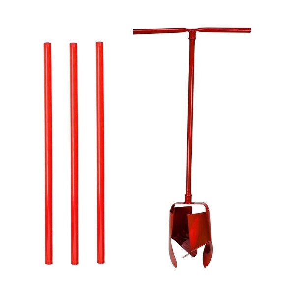 Encontraproduto.com.br - Kit Cavadeira Trado 10pol Cabo Aço Carbono E 03 Extensor