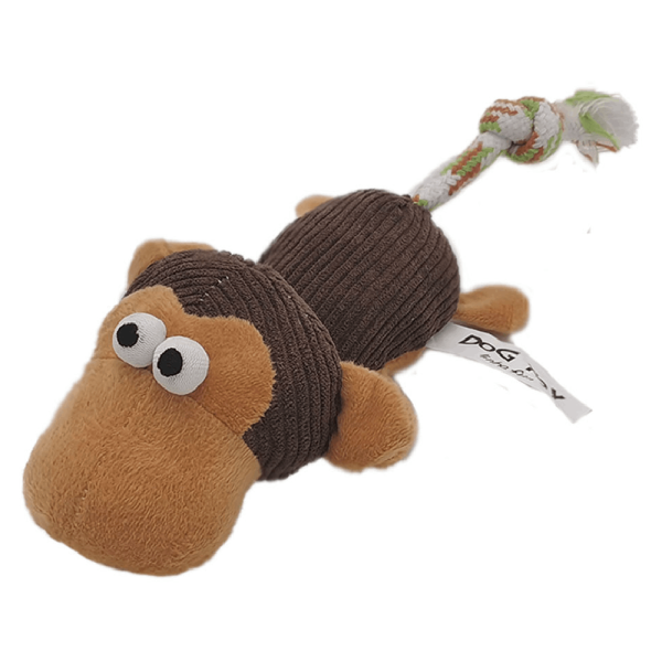 Encontraproduto.com.br - Brinquedo Pelúcia Macaco Marrom Escuro Com Corda Savana