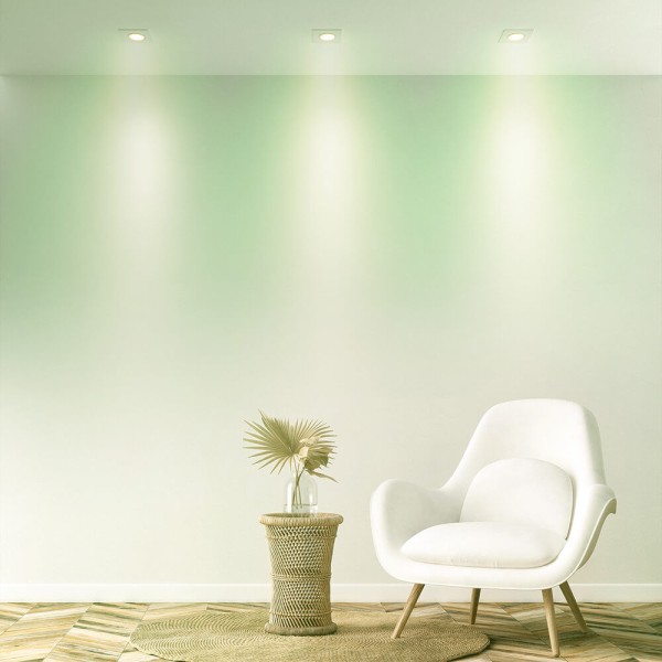 Encontraproduto.com.br - Luminária Ecospot Inteligente 5W Quadrada WiFi RGBW (MP)