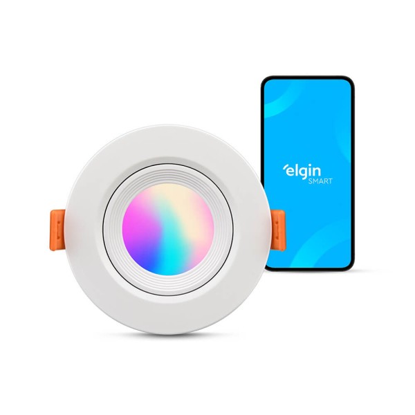 Encontraproduto.com.br - Luminária Ecospot Inteligente 5W Redonda WiFi RGBW (MP)