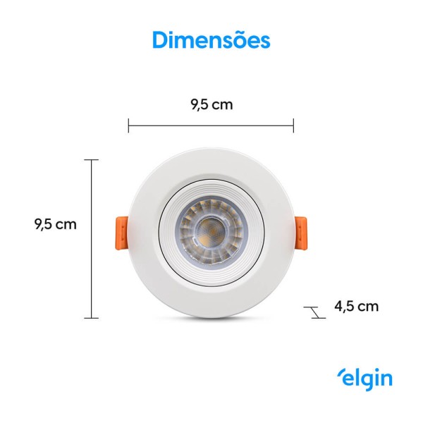 Encontraproduto.com.br - Luminária Ecospot Inteligente 5W Redonda WiFi RGBW (MP)
