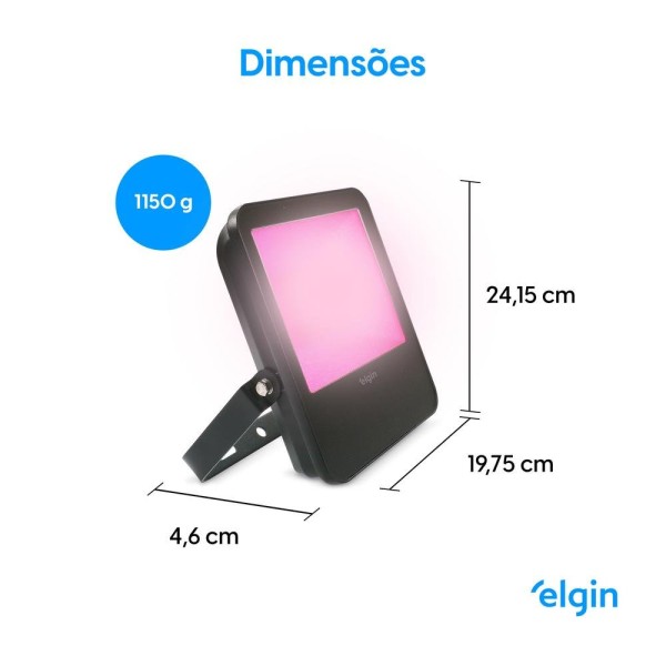 Encontraproduto.com.br - Refletor Elgin LED Inteligente 50W RGBW (MP)