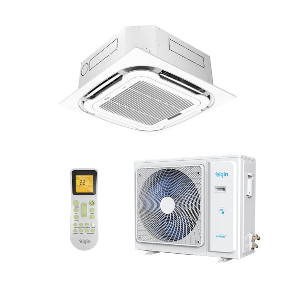 Encontraproduto.com.br - Ar Condicionado Split Cassete Inverter Elgin Plus 48000 BTU/h Frio Monofásico 45KDFE48C2CA – 220 Volts