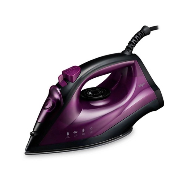 Encontraproduto.com.br - Ferro Vapor Easy Pass Capacidade 200ml 5 Temperaturas Elgin Roxo 220V