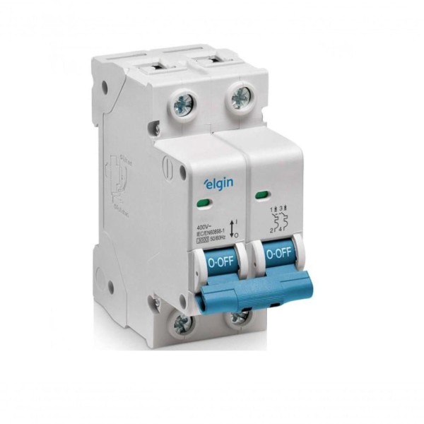 Encontraproduto.com.br - Mini Disjuntor Bipolar 63A Elgin