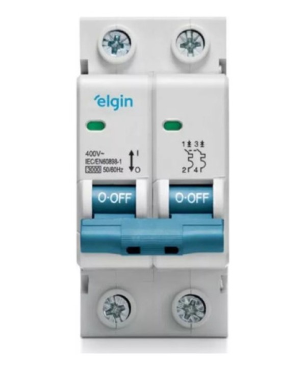 Encontraproduto.com.br - Mini Disjuntor Bipolar 63A Elgin