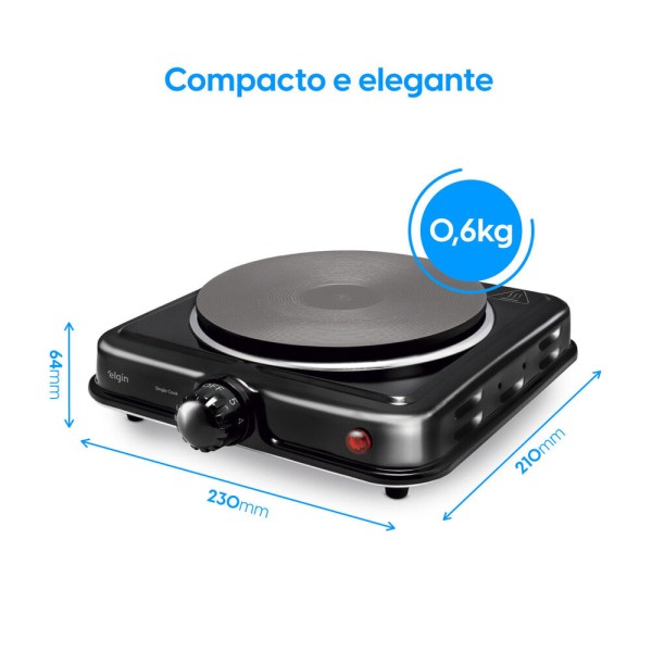 Encontraproduto.com.br - Fogão Portátil 1 Boca - Elgin 127v