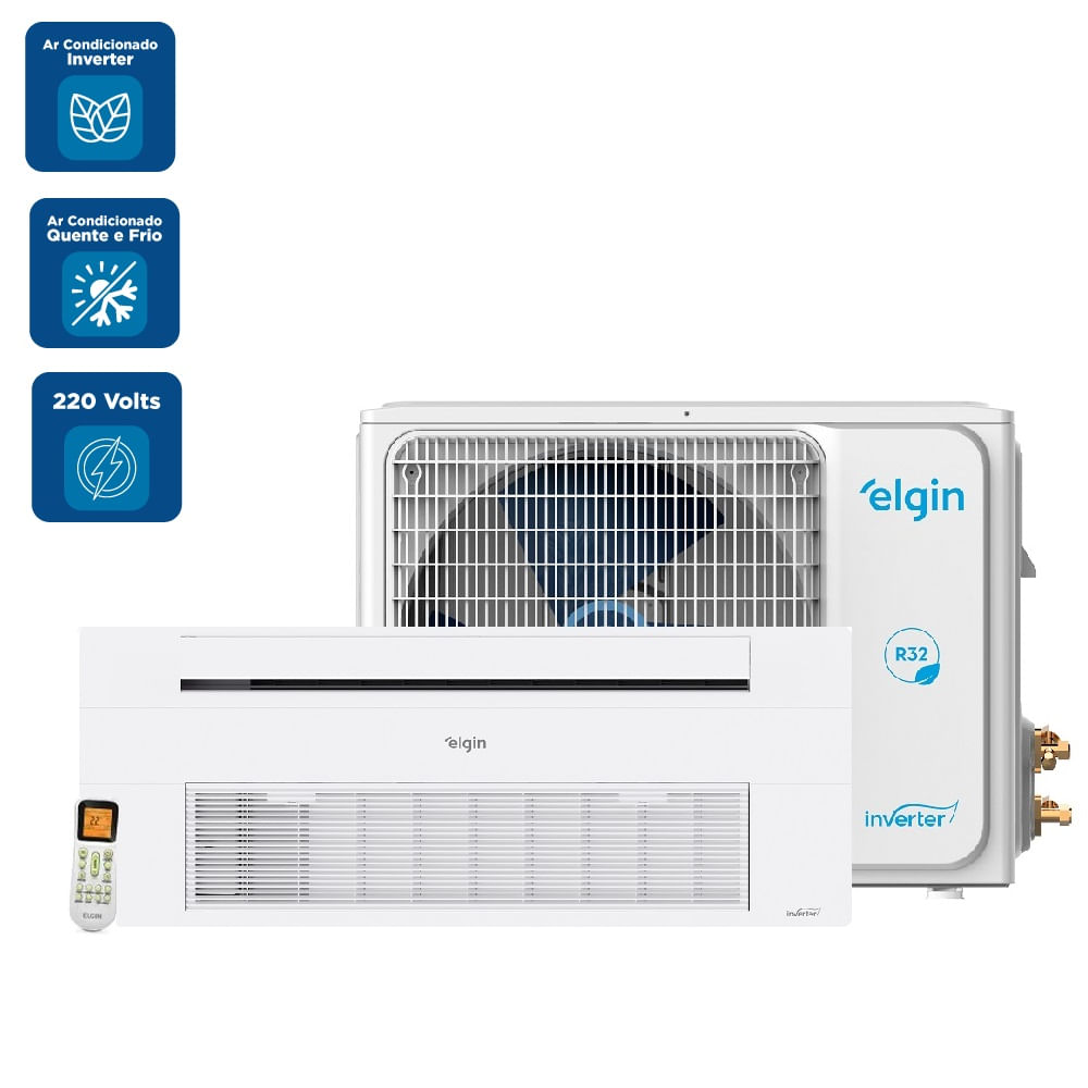 Encontraproduto.com.br - Ar Condicionado Split Cassete Elgin One Air 12000 BTU/h Quente e Frio Monofásico 45KOQE12C2CA – 220 Volts
