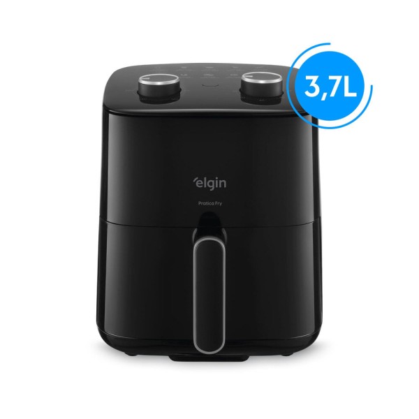 Fritadeira Air Fryer Pratica Fry - 3,7 Litros 220V 1.400W Preta Cuba Quadrada e Grelha Removível