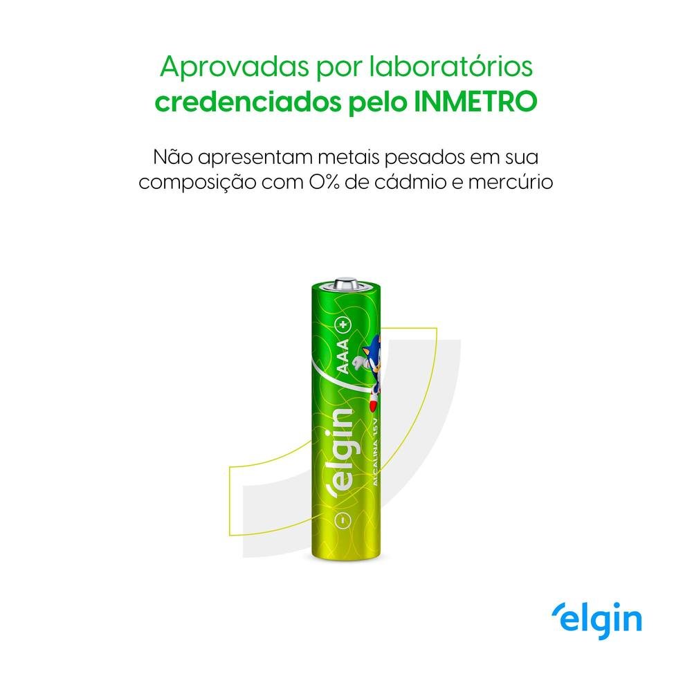 Pilha Alcalina Pequena  AAA Com 16 Unids. Ele000000082352 Elgin