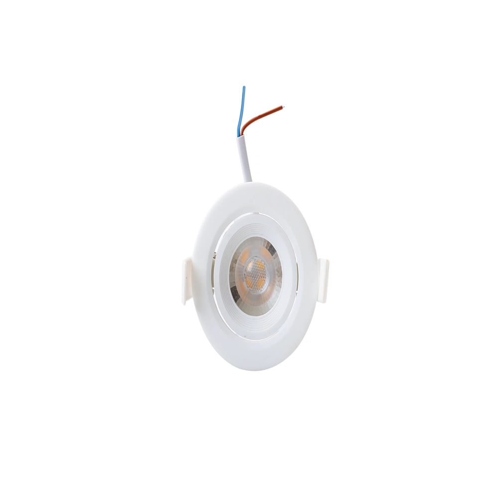 Encontraproduto.com.br - Spot Led Elgin Luminária Mr16 5w 3000k Direcionável Redondo 110V/220V