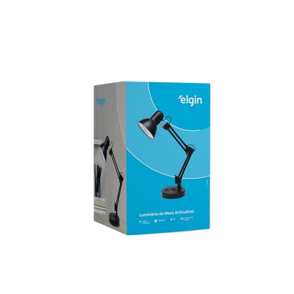 Encontraproduto.com.br - Luminária de Mesa Articulável E27 - Preta USB