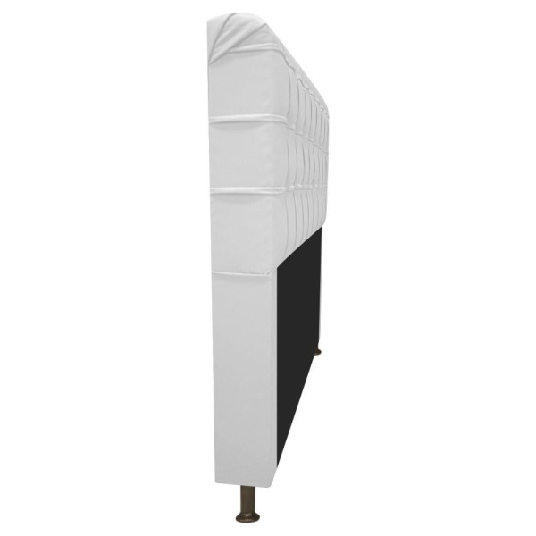 Encontraproduto.com.br - Cabeceira Estofada Dama 160 cm Queen Size Com Strass Corano Branco - ADJ Decor