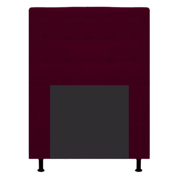 Encontraproduto.com.br - Cabeceira Estofada Dama 90 cm Solteiro Com Botonê  Suede Bordô - ADJ Decor