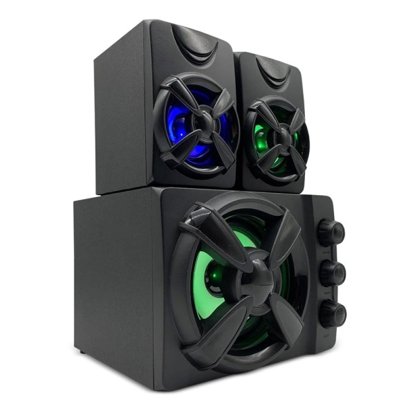 Encontraproduto.com.br - Caixa de Som 2.1 Gamer 30W RMS RGB Multilaser - SP952