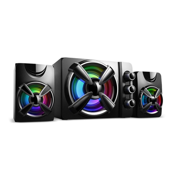 Encontraproduto.com.br - Caixa de Som 2.1 Gamer 30W RMS RGB Multilaser - SP952