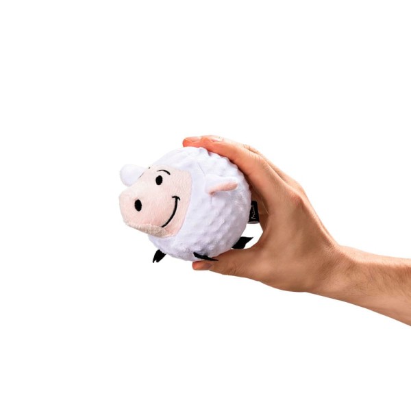 Encontraproduto.com.br - Brinquedo De Pelúcia Para Pet Amiguinhos Bolinha Plush Ovelha Interativo Com Buzininha Tam. Único - PP188