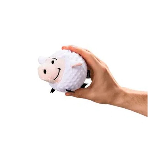 Encontraproduto.com.br - Brinquedo De Pelúcia Para Pet Amiguinhos Bolinha Plush Ovelha Interativo Com Buzininha Tam. Único - PP188