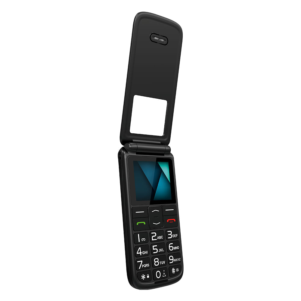 Encontraproduto.com.br - Celular Flip Vita Lite Dual Chip Rádio FM + MP3 + Bluetooth 2.1 Preto Multilaser - P9142