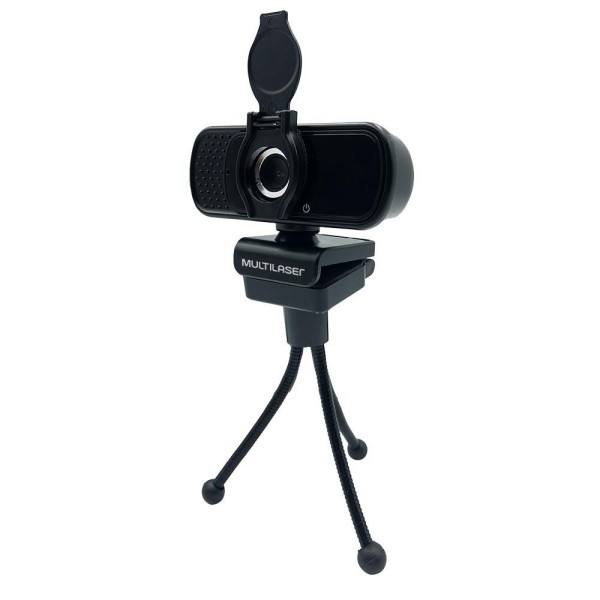 Encontraproduto.com.br - Webcam FULL HD 1080P com Tripé Noise Cancelling Microfone USB Preto WC055