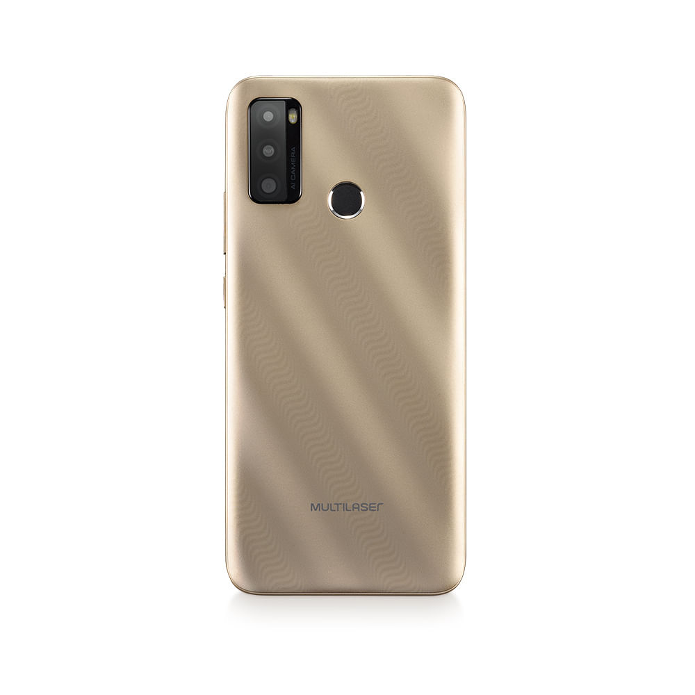 Encontraproduto.com.br - Smartphone Multilaser G Max 2 64 + 2 GB RAM 4G Tela 6,5 Câmera Tripla + 5 MP Para Selfies Processador Octa Core Dourado - P9157