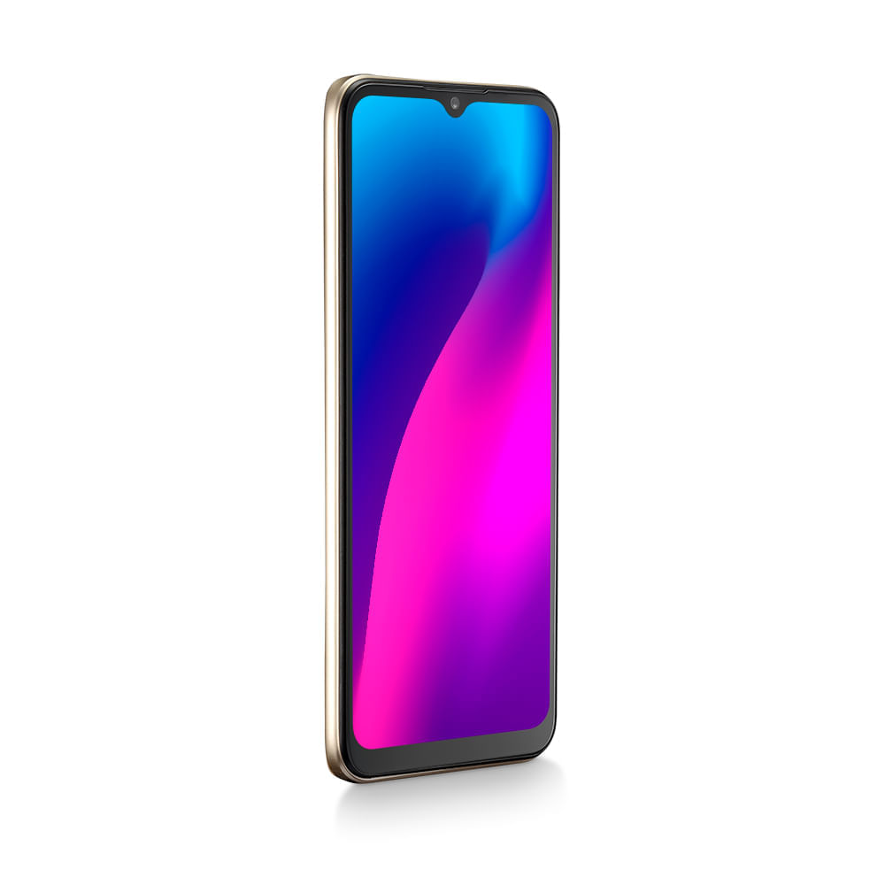 Encontraproduto.com.br - Smartphone Multilaser G Max 2 64 + 2 GB RAM 4G Tela 6,5 Câmera Tripla + 5 MP Para Selfies Processador Octa Core Dourado - P9157