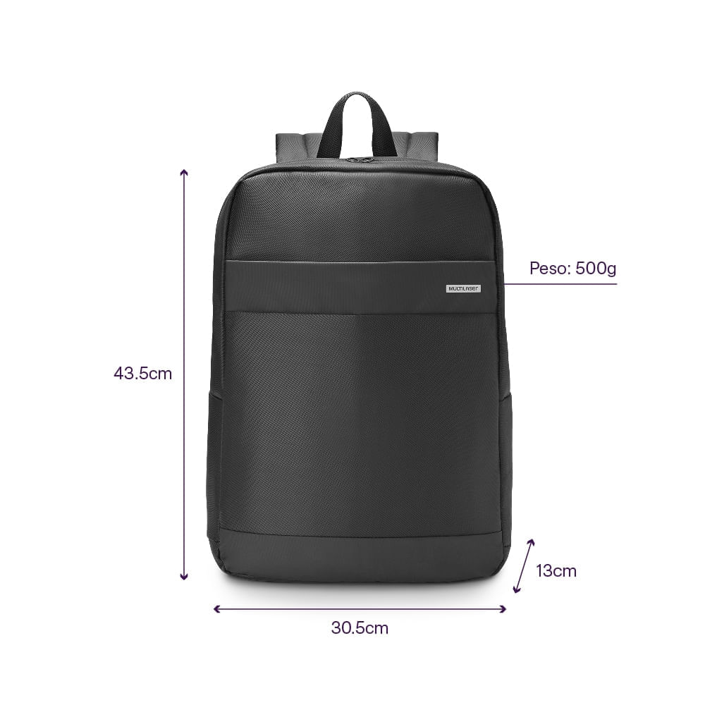 Encontraproduto.com.br - Mochila Elegance Para Notebook até 15,6 Pol Preta Multilaser - BO439