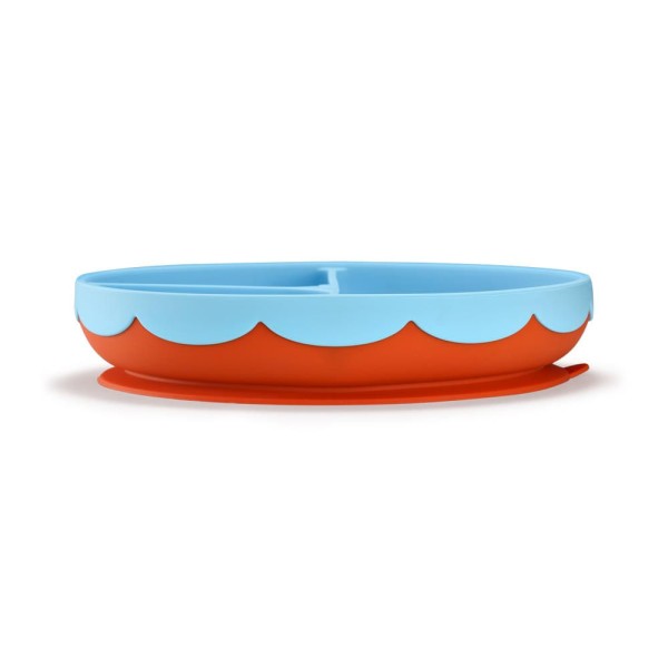 Encontraproduto.com.br - Prato De Silicone Divisória Ventosa Yummy! Fisher-price Azul