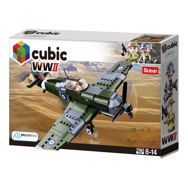 Encontraproduto.com.br - Blocos Montar Cubic Wwii Avião De Combate 290 Peças Sortido