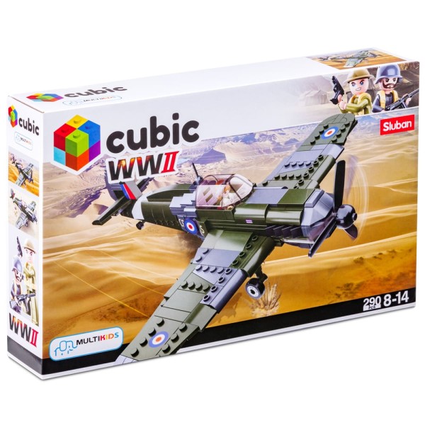 Encontraproduto.com.br - Blocos Montar Cubic Wwii Avião De Combate 290 Peças Sortido