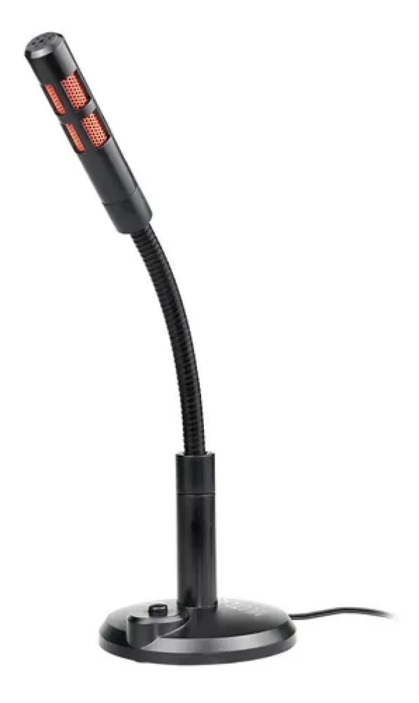 Microfone Preto E Vermelho P2 Flexível Multilaser - Ph375