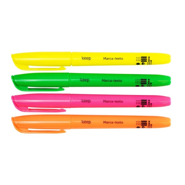 Marca Texto Neon 4 Cores Keep - MR069