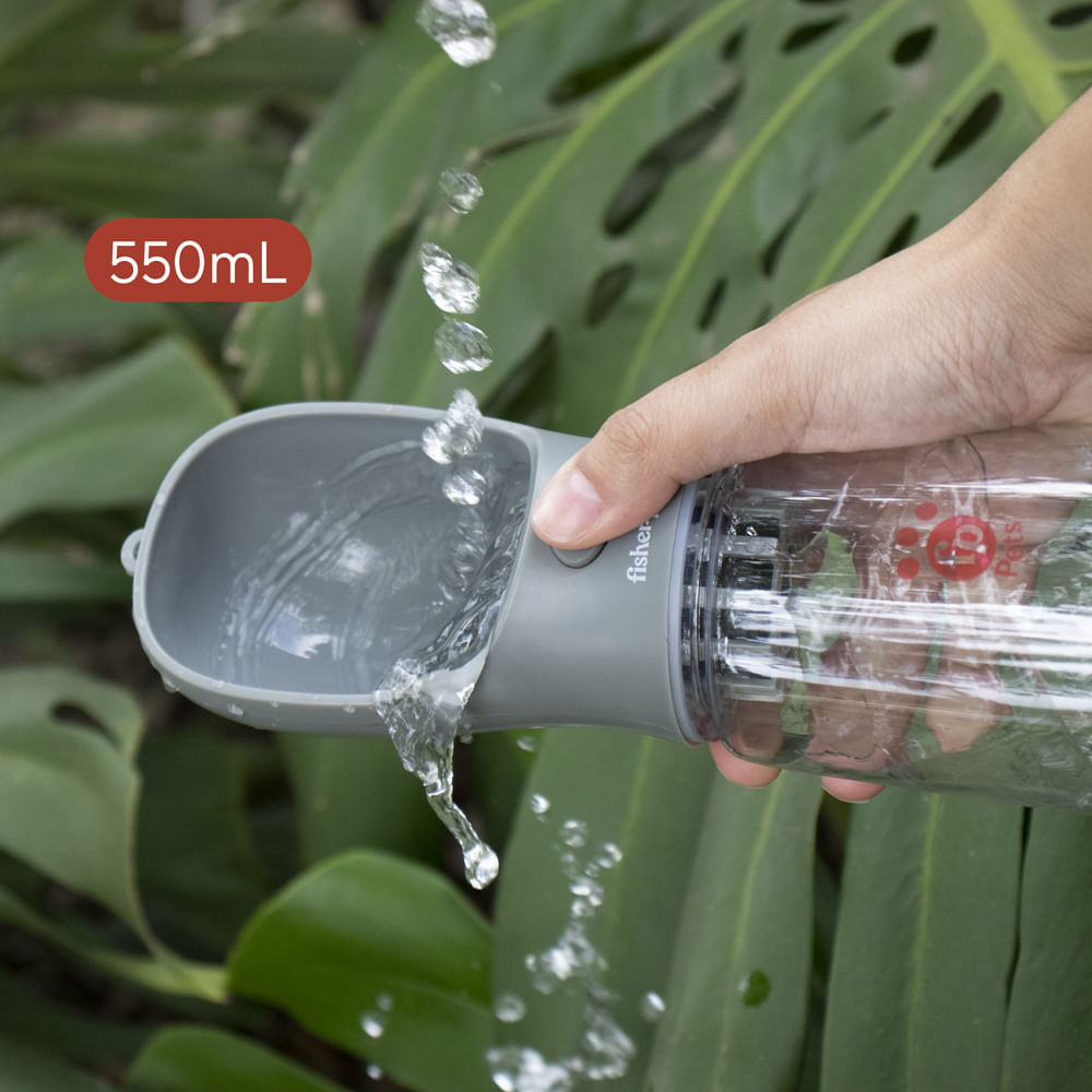 Encontraproduto.com.br - Garrafa Portátil 550ml Cinza Com Filtro De Carvão Ativado Fisher Price - Multilaser