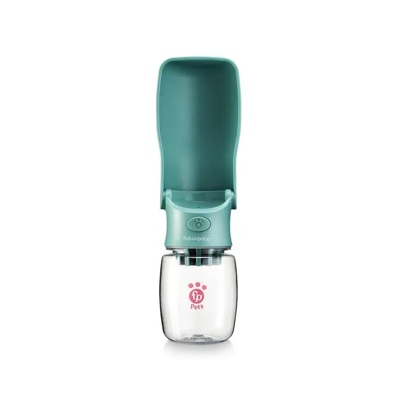 Encontraproduto.com.br - Garrafa Portátil Dobrável 350ml Verde com Filtro de Carvão Ativado Fisher Price - Multilaser