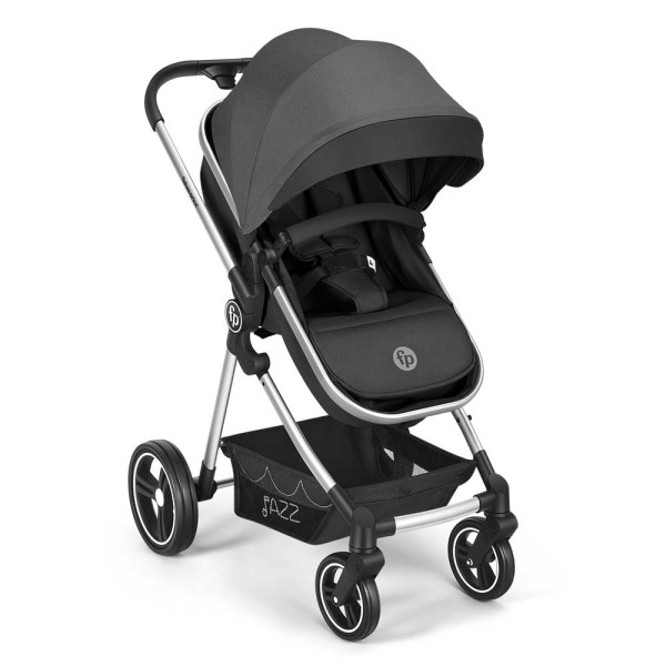 Encontraproduto.com.br - Carrinho 2 Em 1 Moisés Fisher-price Jazz Preto Com Cinza - Multikids