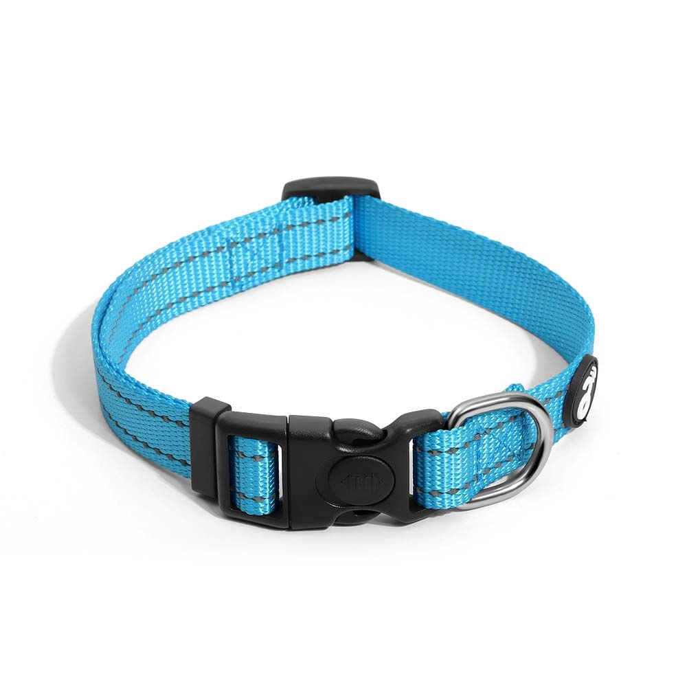 Encontraproduto.com.br - Coleira Reflexiva Azul Mimo Tam. M Mimo - PP072 PP072