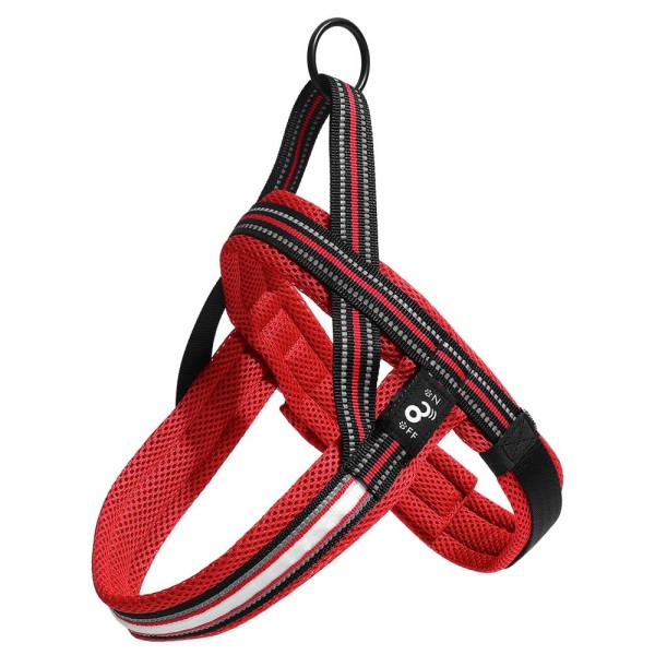 Encontraproduto.com.br - Peitoral LED 3 Funções Vermelho Tam. P Mimo - PP329