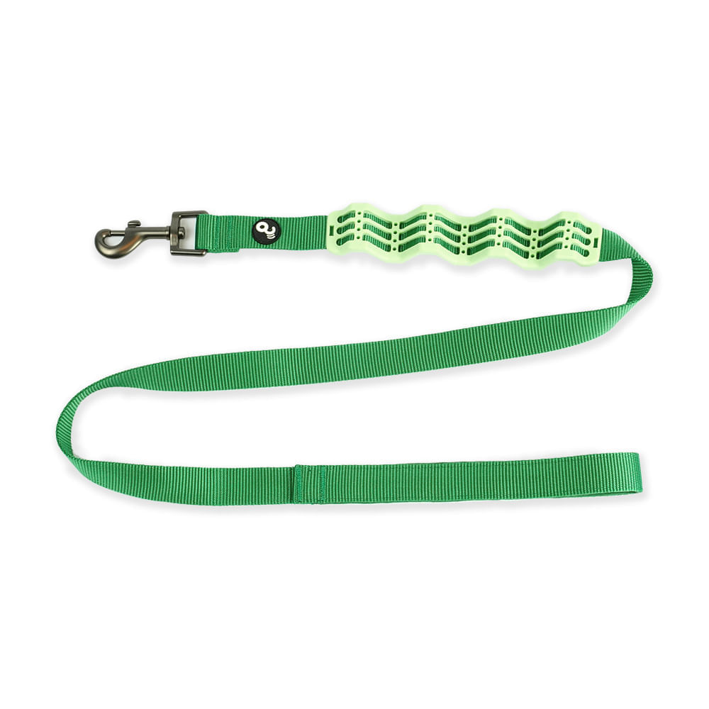 Encontraproduto.com.br - Guia Pet Com Amortecedor Verde 2.5x120 Para Cães